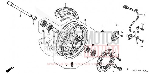 ROUE AVANT FJS600D3 de 2003